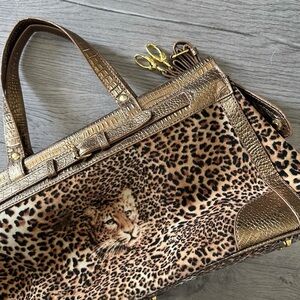 Butler & Wilson Leopard Print Tote Bag with Gold Accents